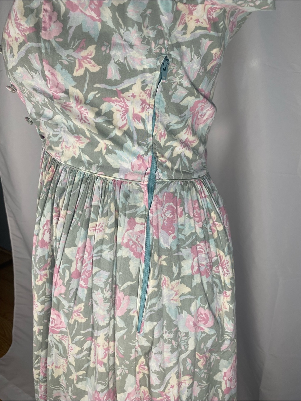 Laura Ashley Pastel Floral Blouse in Pink & Green - Picture 8 of 10